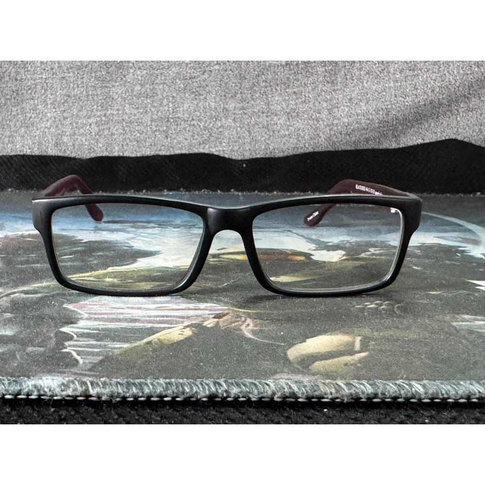 New Globe M432-P Unisex Black Red Full Rim Rectangle Eyeglasses Frame 48-13-130